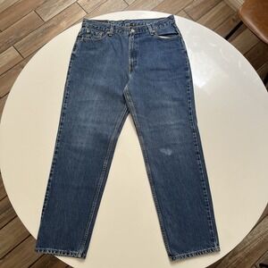 Vintage Levis 512 Jeans Women's 16 Reg M Slim Fit Straight Leg Black Mom 35x30